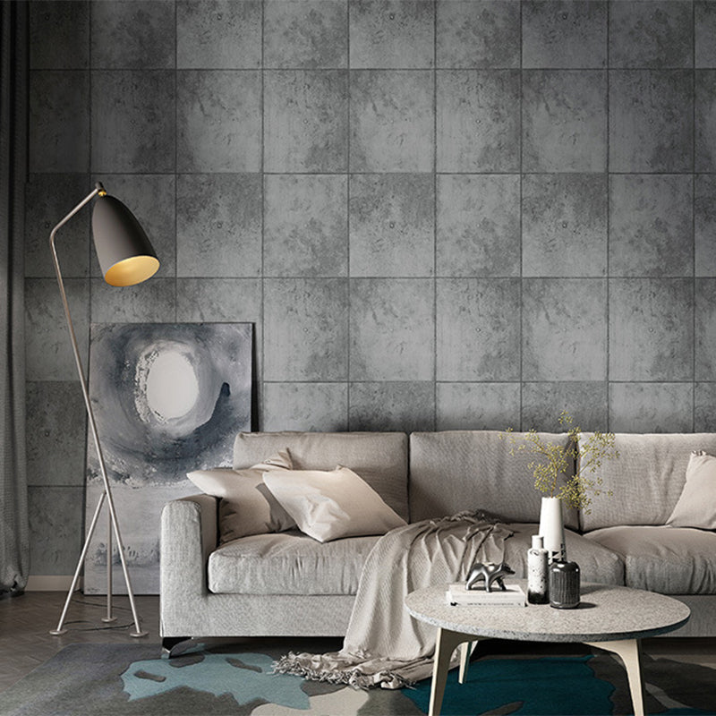 Cement and Rectangle Tiles Wallpaper Non-Pasted , 33'L x 20.5