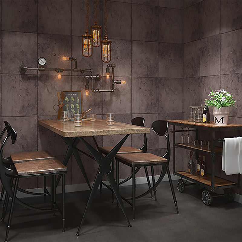 Cement and Rectangle Tiles Wallpaper Non-Pasted , 33'L x 20.5