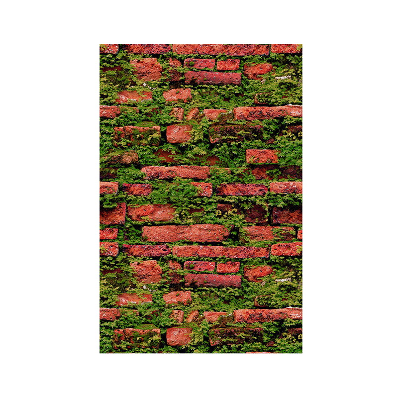 Vintage Brick Non-Pasted Wallpaper Latitudinal Design Waterproof Wall Covering, 20.5