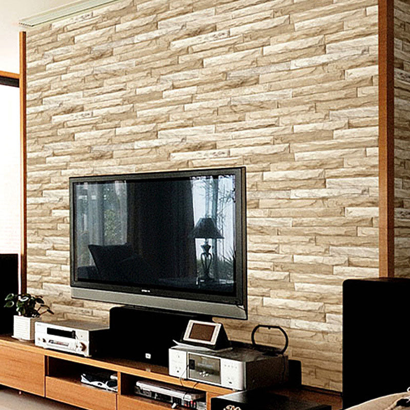 Multi-Colored Non-Woven Brick Wallpaper Decorative 3D Rock Wall Covering, 31'L x 20.5