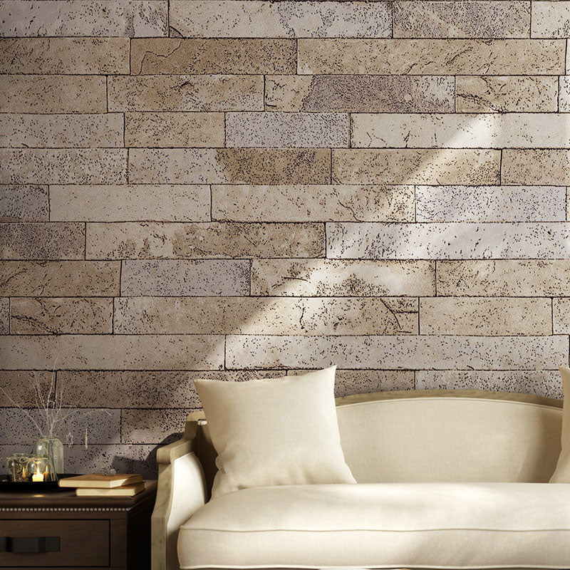 Industrial Brown Plaster Wallpaper 33' x 20.5