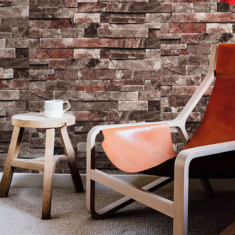 Coffee Shop Wallpaper with Dark Color Brick, 19.5