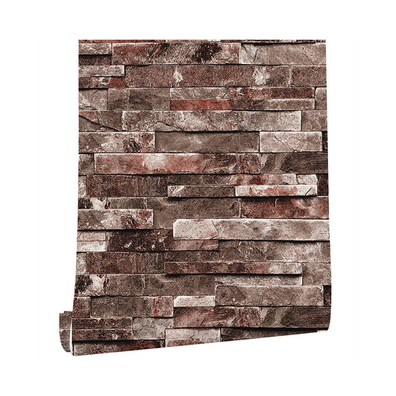 Coffee Shop Wallpaper with Dark Color Brick, 19.5