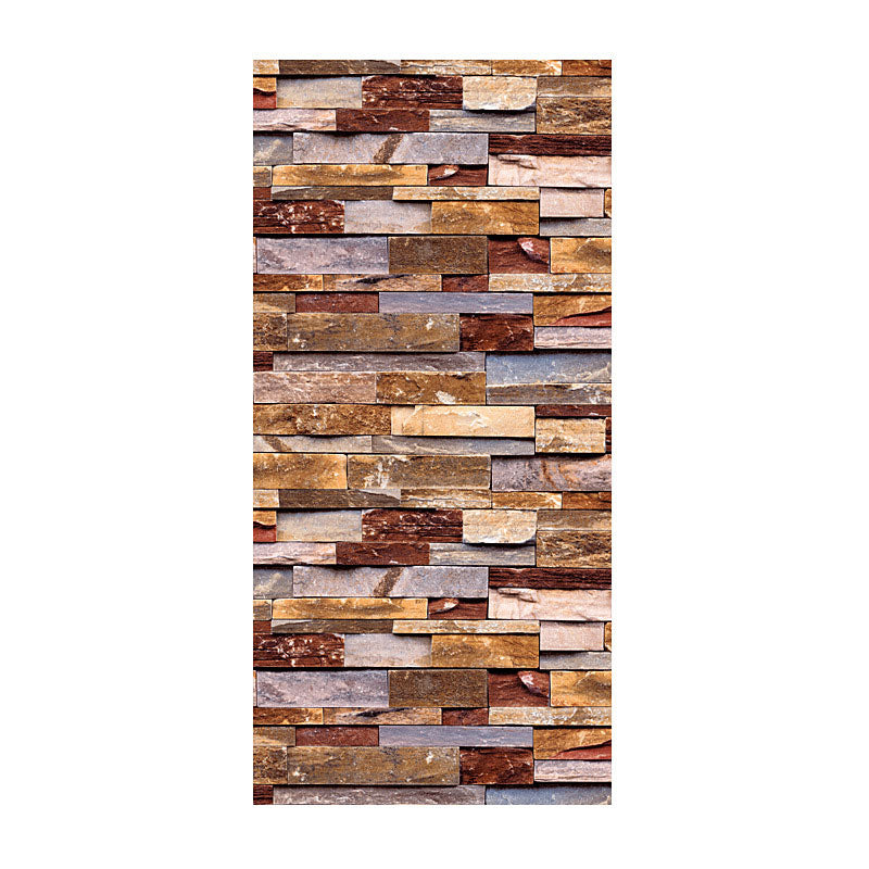 Plaster Wallpaper with Multi-Colored Marble of Horizontal Design, Multi-Colored, 20.5