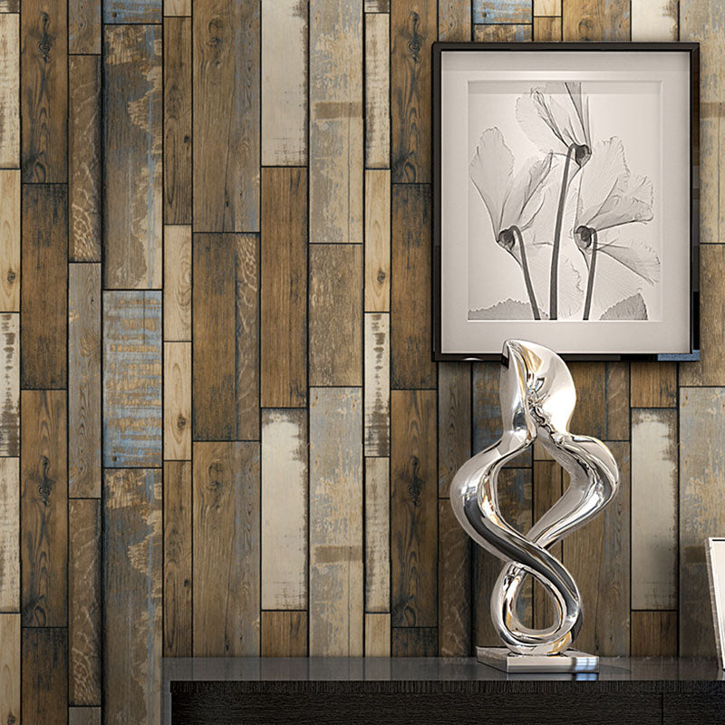 Natural Color Wood Wallpaper Decorative Non-Pasted Wall Covering, 33'L x 20.5