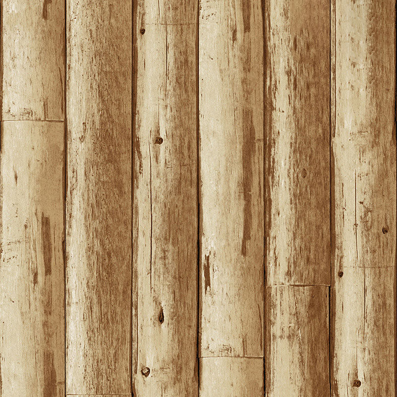 Vintage Faux Wood Wallpaper Water-Resistant Non-Pasted Wall Decor, 31' x 20.5