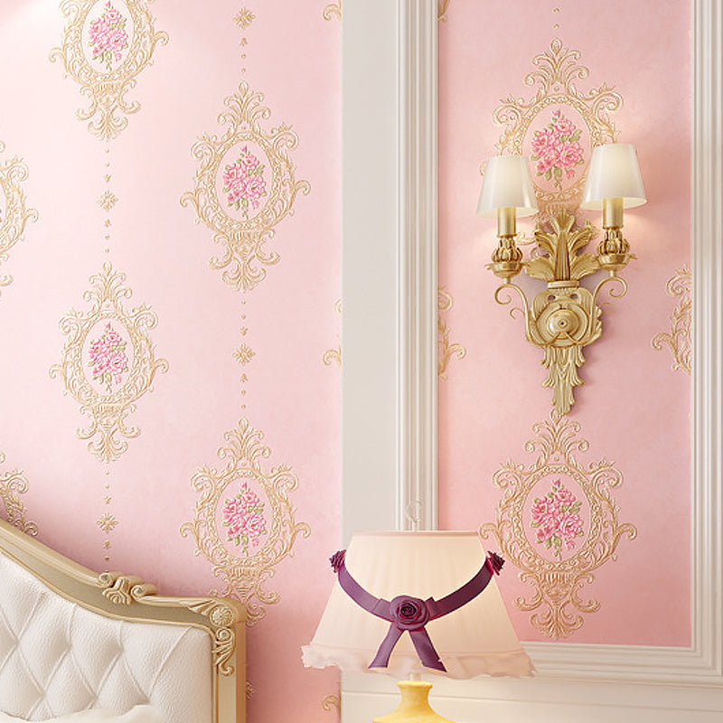 Girly Elegant Damasque Wallpaper Decorative Non-Pasted Wall Covering, 20.5