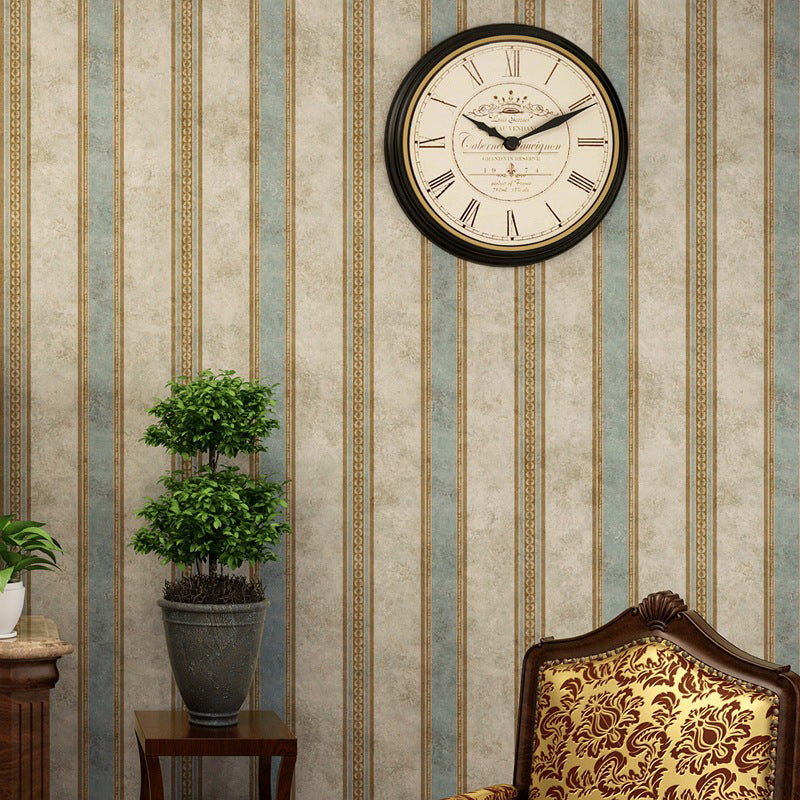 Distressed Wood Wallpaper European Classic Vertical Stripe Wall Decor for Dining Room, 33'L x 20.5