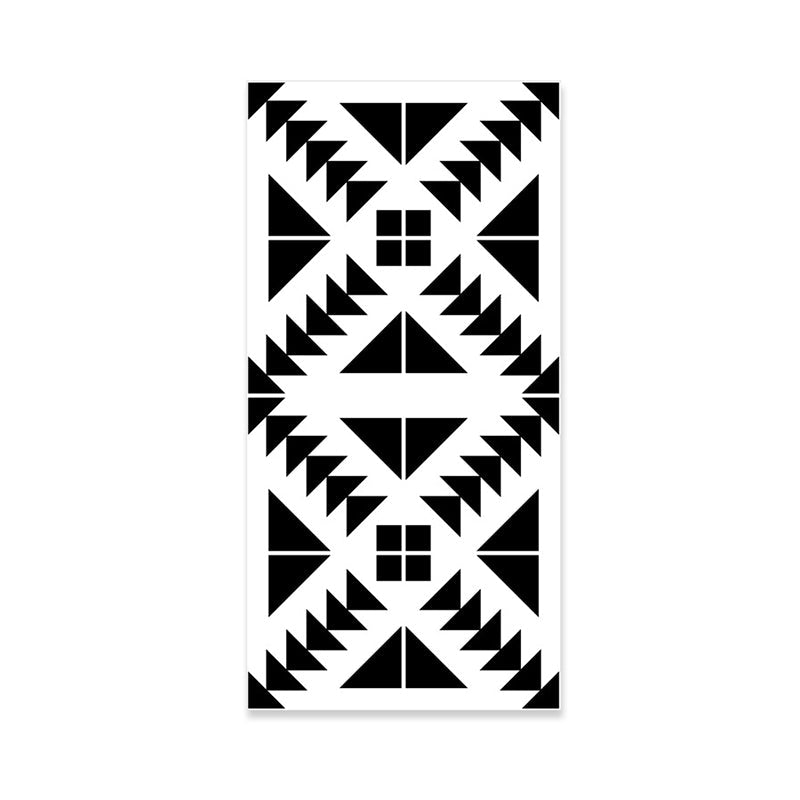 Non-Pasted Wallpaper with Black and White Cube Lattice Design, 20.5