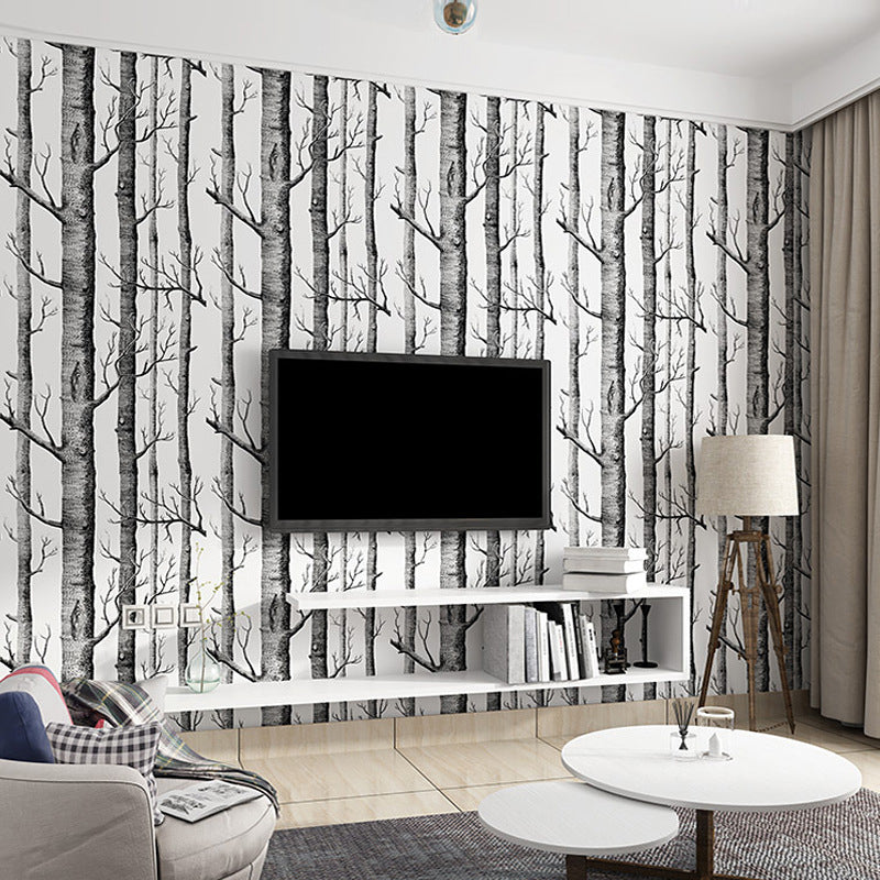 Grey Birch Tree Wallpaper 33'L x 20.5