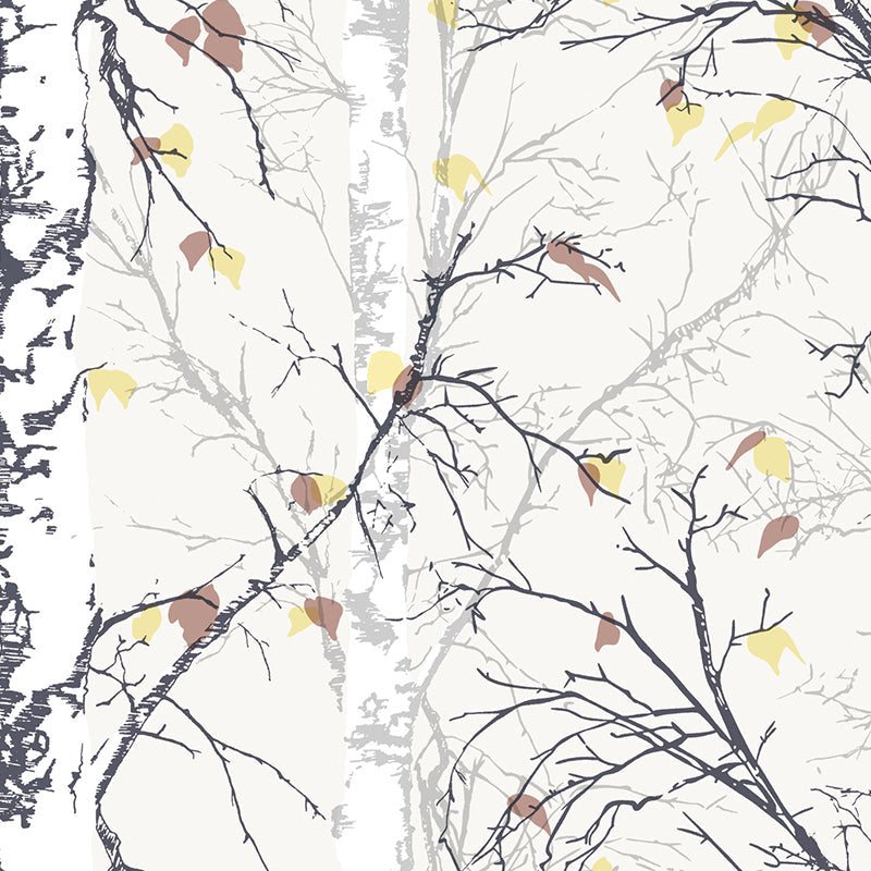 Rustic Countryside Leaves Wallpaper Forest Non-Pasted Wall Decor, 20.5