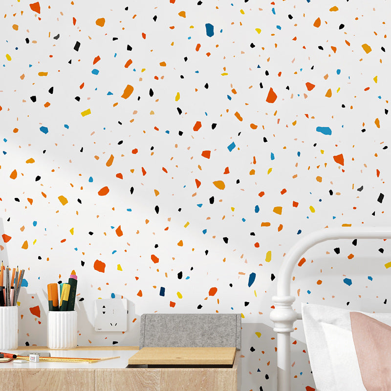 Colorful Abstract Wallpaper Non-Pasted Wallpaper Decor, 20.5-inch x 33-foot, Multi-Colored White Clearhalo 'Wall Decor' 'Wallpaper' 893396