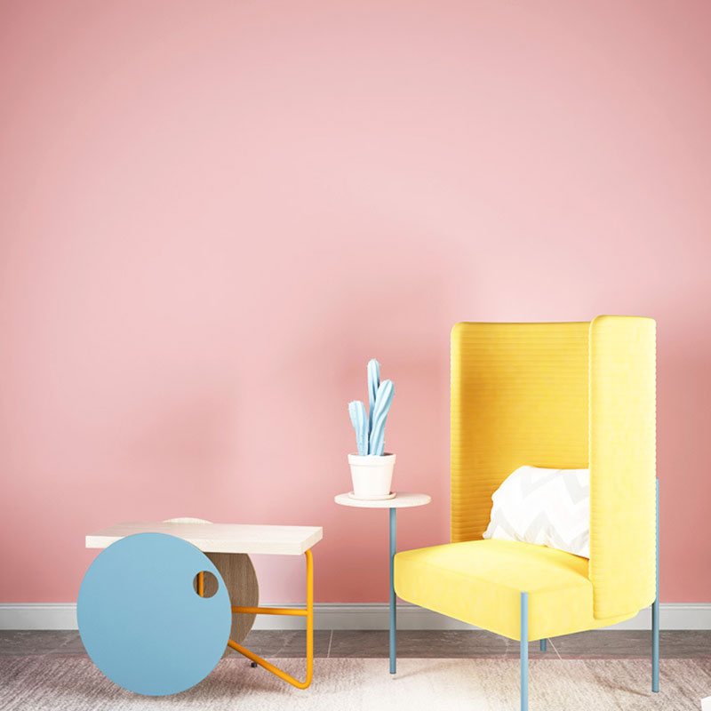 Contemporary Simple Pure Color Wallpaper 57.1 sq ft. Non-Pasted Pink Clearhalo 'Modern wall decor' 'Modern' 'Wallpaper' Wall Decor' 896710