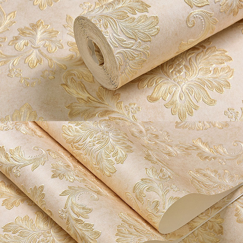 Non-Woven Wall Art 57.1 sq ft. Nordic Classic Non-Pasted Damasque Wallpaper Roll Clearhalo 'Wall Decor' 'Wallpaper' 915105