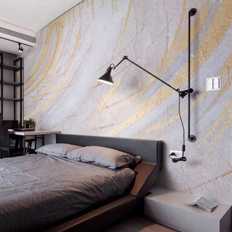 Nordic Wall Mural for Accent Wall, Graffiti and Curve, Made to Measure Clearhalo 'Wall Decor' 'Wall Mural' 917316