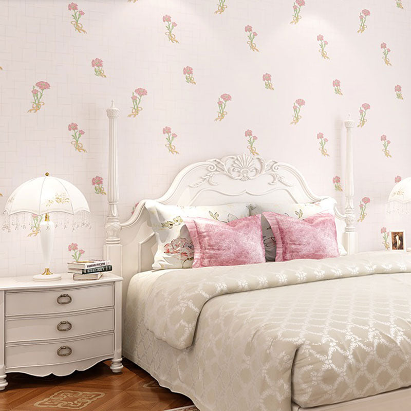 Coffee Shop and Bedroom Wallpaper with Pastel Color Tiny Flower Design, 31'L x 20.5