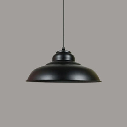 Retro Loft Dome Pendant Lighting 1 Bulb Iron Hanging Ceiling Light in Black For Kitchen Black Clearhalo 'Art Deco Pendants' 'Black' 'Cast Iron' 'Ceiling Lights' 'Ceramic' 'Crystal' 'Industrial Pendants' 'Industrial' 'Metal' 'Middle Century Pendants' 'Pendant Lights' 'Pendants' 'Rustic Pendants' 'Tiffany' Lighting' 96028