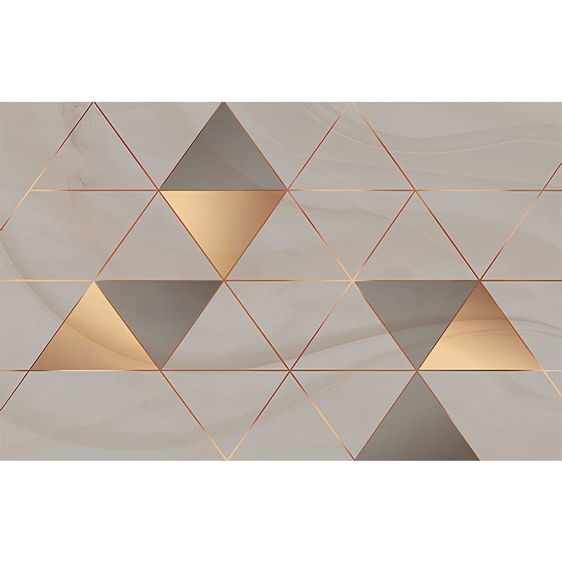 Full Triangle Wall Decor Brown Non-Woven Fabric Stain-Resistant Mural Wallpaper, Custom-Printed Clearhalo 'Wall Decor' 'Wall Mural' 961510