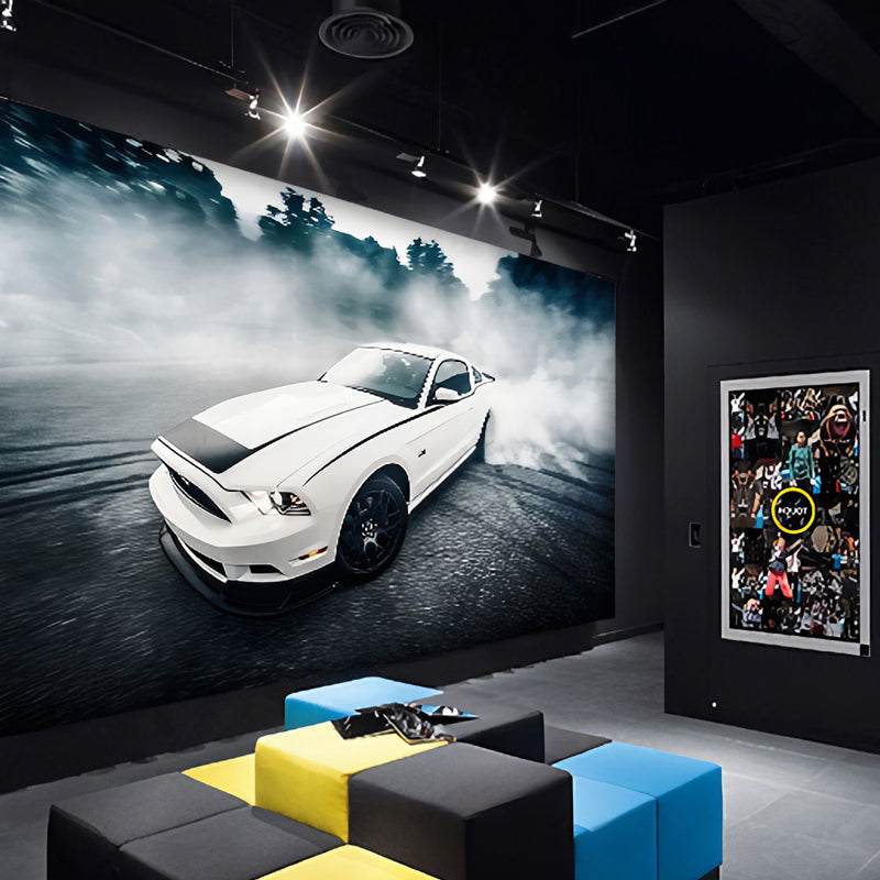 Simple Car and Street Mural for Boy's Bedroom Cool Wall Art, Made to Measure Clearhalo 'Wall Decor' 'Wall Mural' 962518