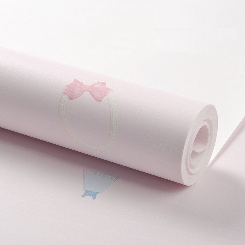 Cute Prince Style Wallpaper Roll for Girl's Bedroom Decoration in Soft Color, Non-Pasted, 33'L x 20.5