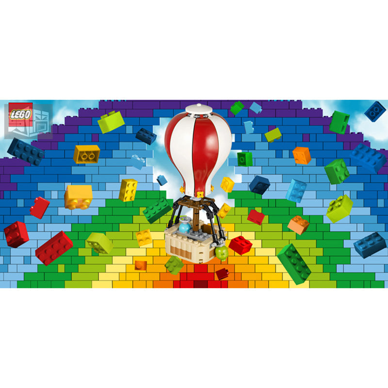 Full Illustration Contemporary Mural Wallpaper for Children with Toy Brick and Balloon Design in Multi-Color Clearhalo 'Wall Decor' 'Wall Mural' 962726