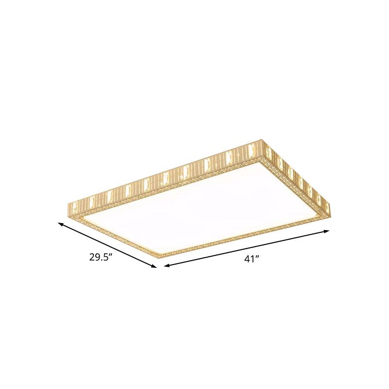 Ceramics Rectangular Flushmount Lamp Minimalist LED White Flush Mounted Light Fixture Clearhalo 'Ceiling Lights' 'Close To Ceiling Lights' 'Close to ceiling' 'Flush mount' Lighting' 963495