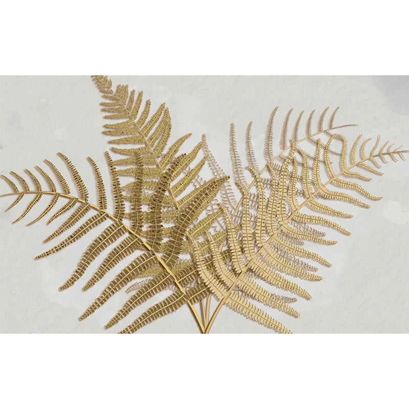 Fern Wall Decor in Yellow and Green, Minimalist Wall Mural for Living Room Clearhalo 'Wall Decor' 'Wall Mural' 965239