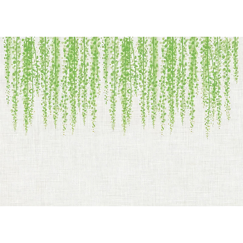 Fresh Willow Wall Covering in Soft Green Accent Wall Mural Wallpaper, Personalized Size Available Clearhalo 'Wall Decor' 'Wall Mural' 965304