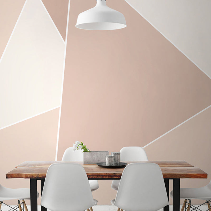 Pastel Color Geometries Mural Wallpaper for Coffee Shop and Living Room, Non-Woven Fabric Clearhalo 'Wall Decor' 'Wall Mural' 965537