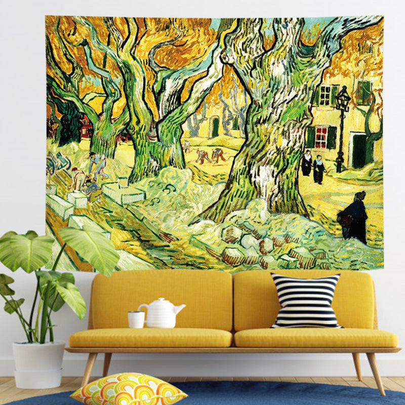 Classic Watercolors of Tree Mural for Accent Wall Aesthetic Wall Covering, Made to Measure Clearhalo 'Wall Decor' 'Wall Mural' 965652