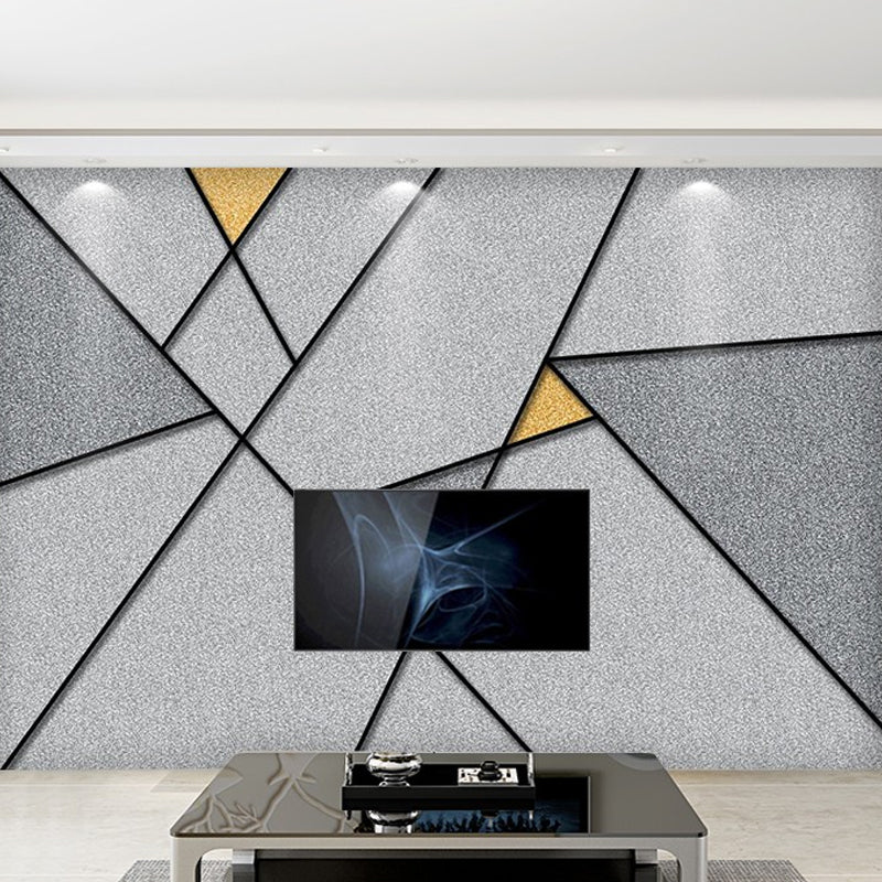 Illustration Geometries Mural Wallpaper Extra Large Wall Decor for Living Room, Made to Measure Clearhalo 'Wall Decor' 'Wall Mural' 965743