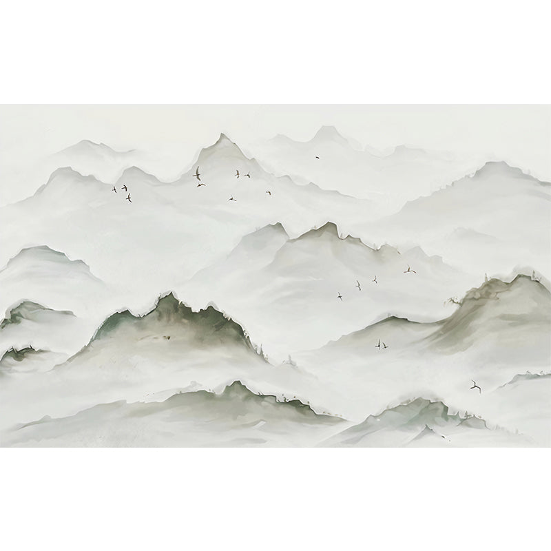 Stain-Resistant Mountain Wall Art Non-Woven Traditional Mural Wallpaper for Living Room Clearhalo 'Wall Decor' 'Wall Mural' 969314