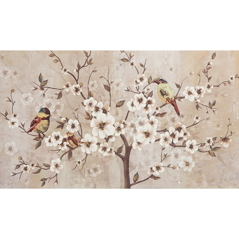 Decorative Plum Blossom Wall Covering Personalized Countryside Wall Mural for Bedroom Clearhalo 'Wall Decor' 'Wall Mural' 969613