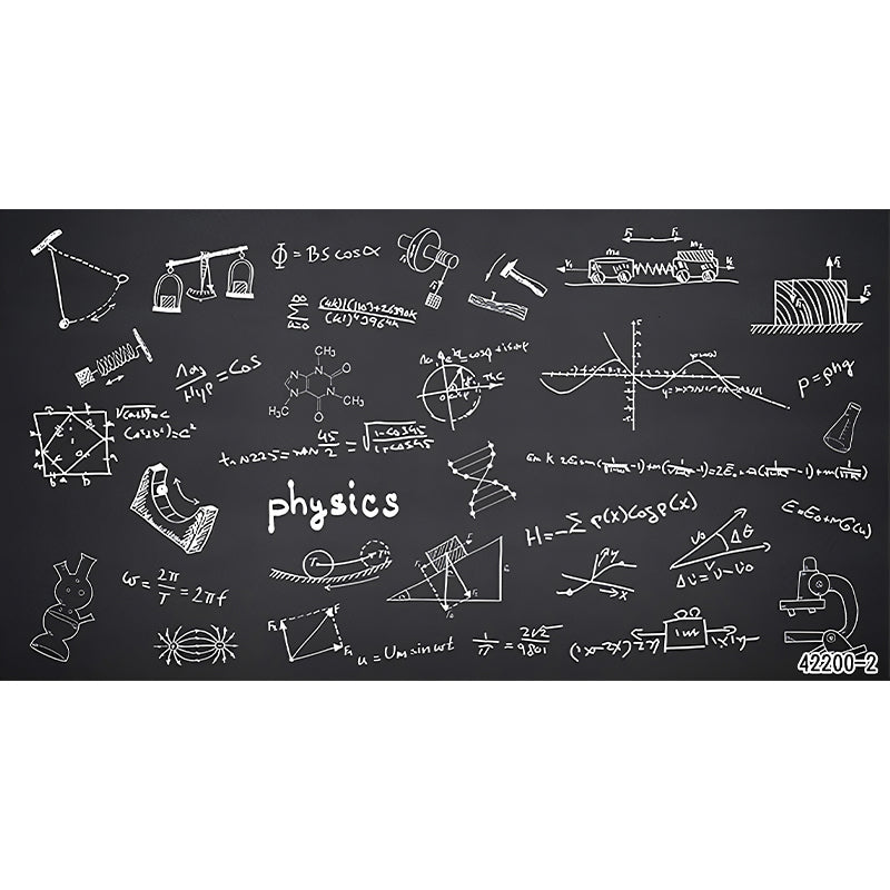 Simple Blackboard Mural Wallpaper for Coffee Shop Writing Wall Art, Personalized Size Available Clearhalo 'Wall Decor' 'Wall Mural' 978052