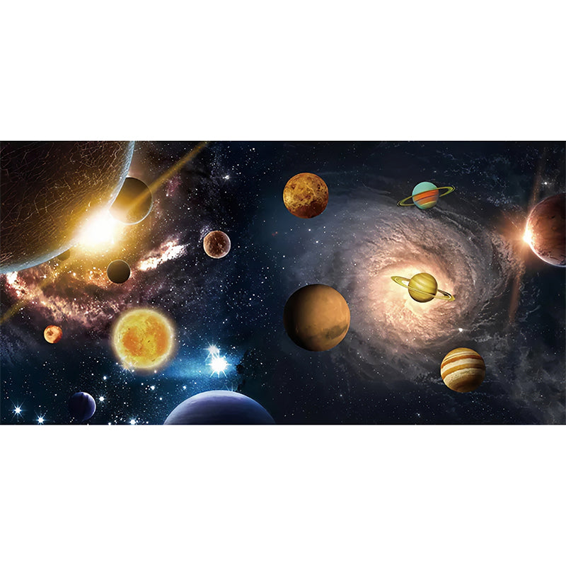 Enormous Photography Outer Space Mural for Accent Wall in Brown and Gold, Personalized Size Available Clearhalo 'Wall Decor' 'Wall Mural' 979009