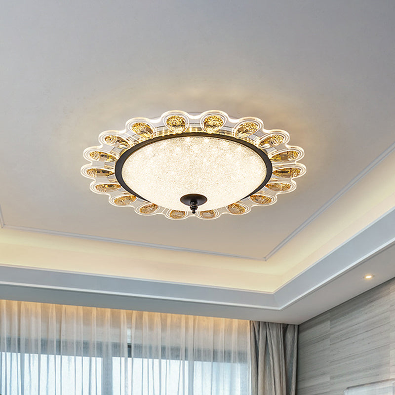 Yellow Crystal Floral Ceiling Flush Contemporary 16