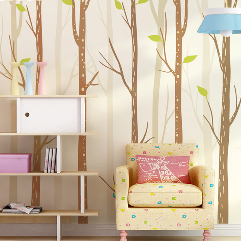 Extra Large Wall Mural Minimalist Unique Wall Covering in Pastel Brown Brown Clearhalo 'Wall Decor' 'Wall Mural' 982266