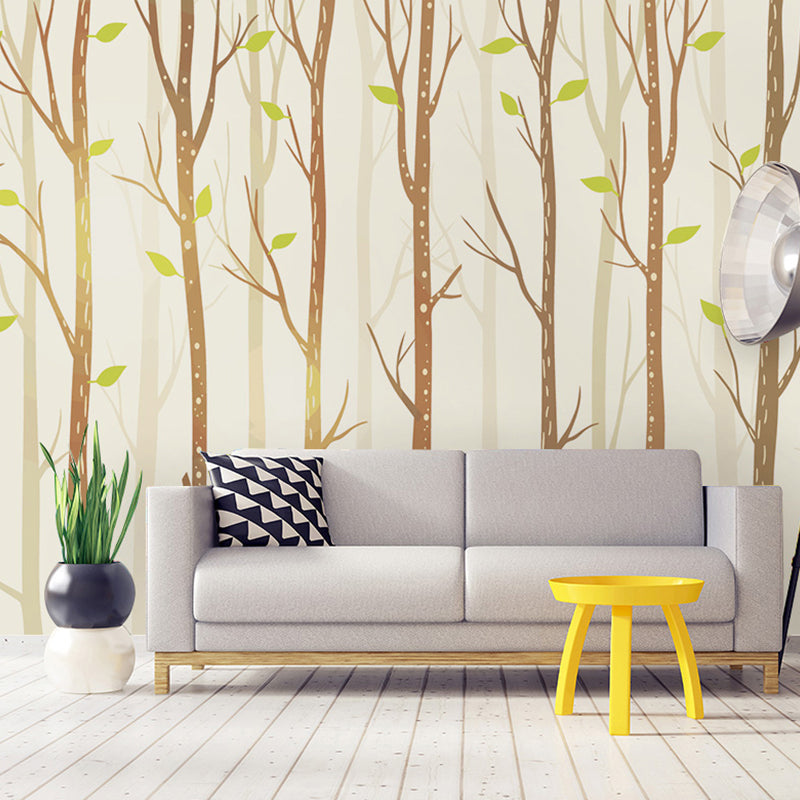 Extra Large Wall Mural Minimalist Unique Wall Covering in Pastel Brown Clearhalo 'Wall Decor' 'Wall Mural' 982267