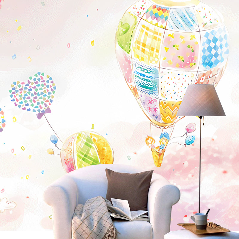 Giant Wall Covering Novelty Cartoon Balloon Wall Mural in Multi-Color Clearhalo 'Wall Decor' 'Wall Mural' 982369