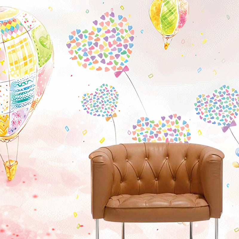 Giant Wall Covering Novelty Cartoon Balloon Wall Mural in Multi-Color Clearhalo 'Wall Decor' 'Wall Mural' 982370