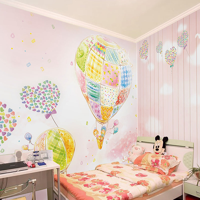 Giant Wall Covering Novelty Cartoon Balloon Wall Mural in Multi-Color Clearhalo 'Wall Decor' 'Wall Mural' 982371