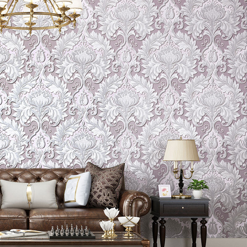 Stain-Resistant Damask Design Wallpaper 33' x 20.5