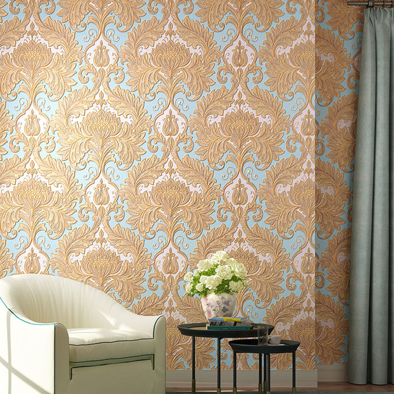 Stain-Resistant Damask Design Wallpaper 33' x 20.5