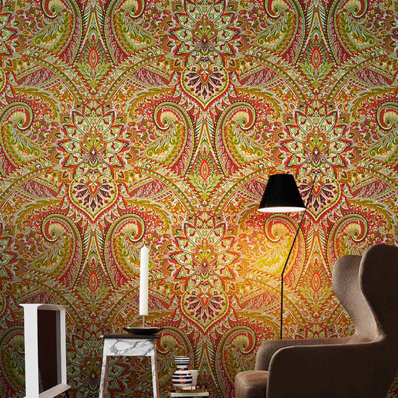 Stain-Resistant Totem Wallpaper Roll Plaster Asia Inspired Wall Art for Dining Room Decor Clearhalo 'Wall Decor' 'Wallpaper' 984591