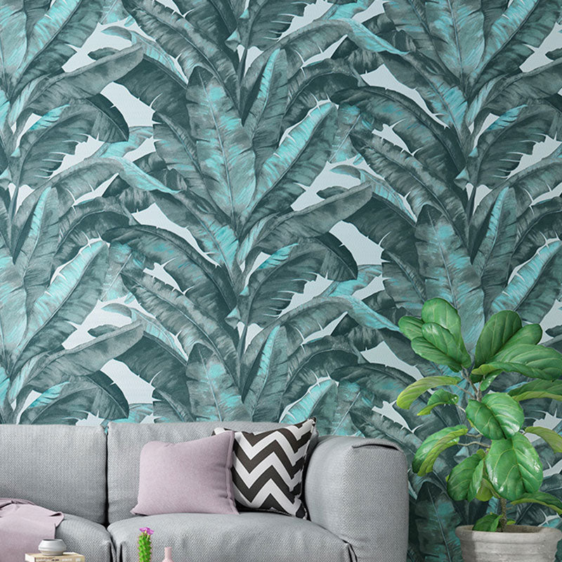 Tropical Banana Leaf Wall Covering for Accent Wall Contemporary Wallpaper, 33' by 20.5