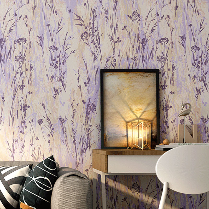 Oil Painting of Flowers Wallpaper Non-Woven Fabric Wall Covering for Living Room Decor, 20.5