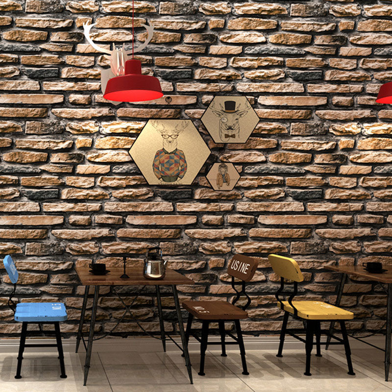 Stone Look Wallpaper Roll for Bar or Coffee Shop Non-Pasted Wall Art, 33'L x 20.5