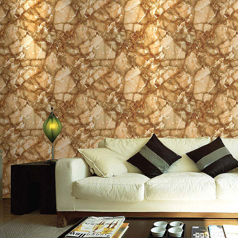 Marble Look Wall Art Natural Color Non-Woven Fabric Wallpaper Roll for Accent Wall, 33'L x 20.5