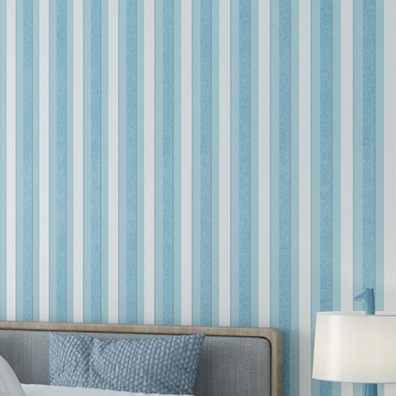 Vertical Stripe Wall Decor for Children's Bedroom Modern Vinyl Wallpaper Roll, 31' x 20.5
