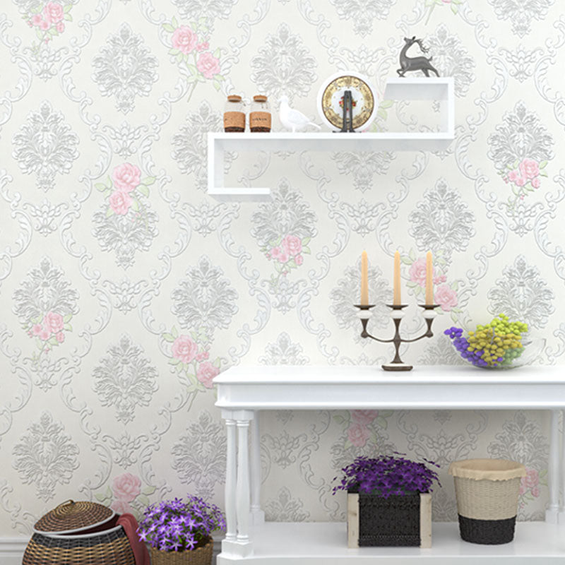 Garden Blossoms Wall Covering in Soft Color Non-Woven Material Wallpaper for Home Decor, 31' by 20.5